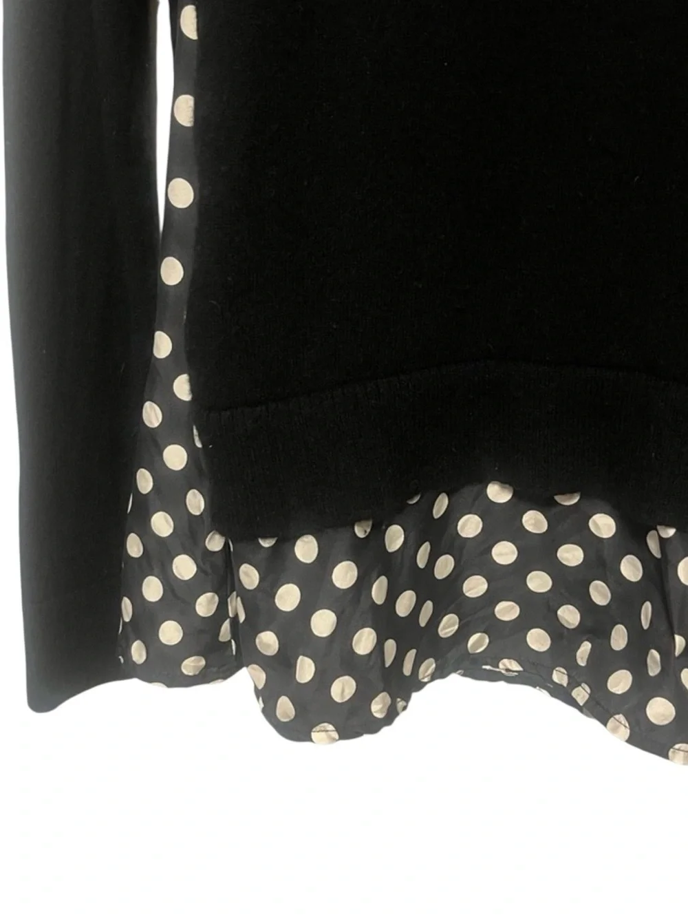 KATE SPADE Black Turtleneck Sweater with Polka Dot